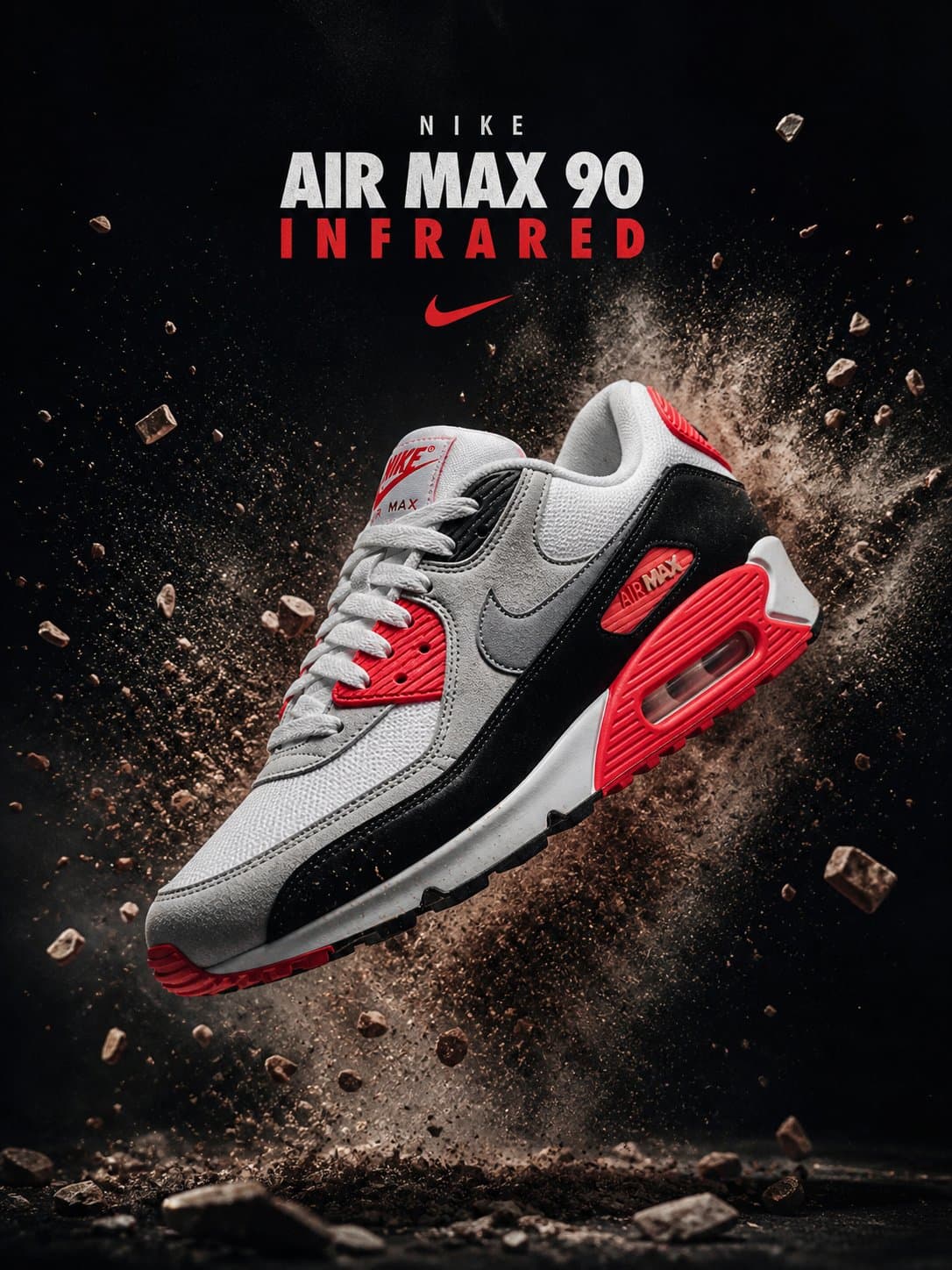 31w An advertising poster for nike shoes The central element