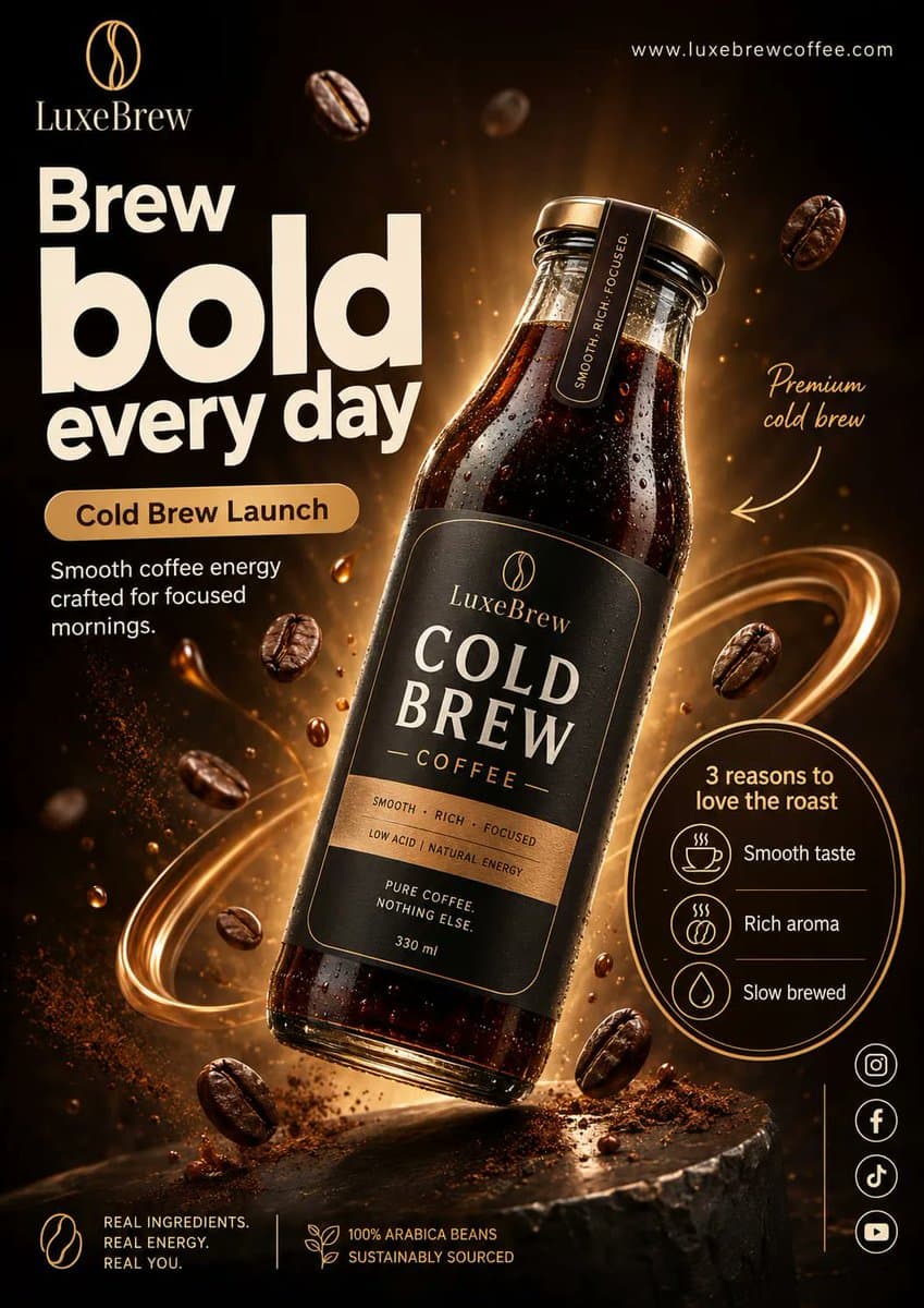 Create a premium commercial advertising poster for [Product