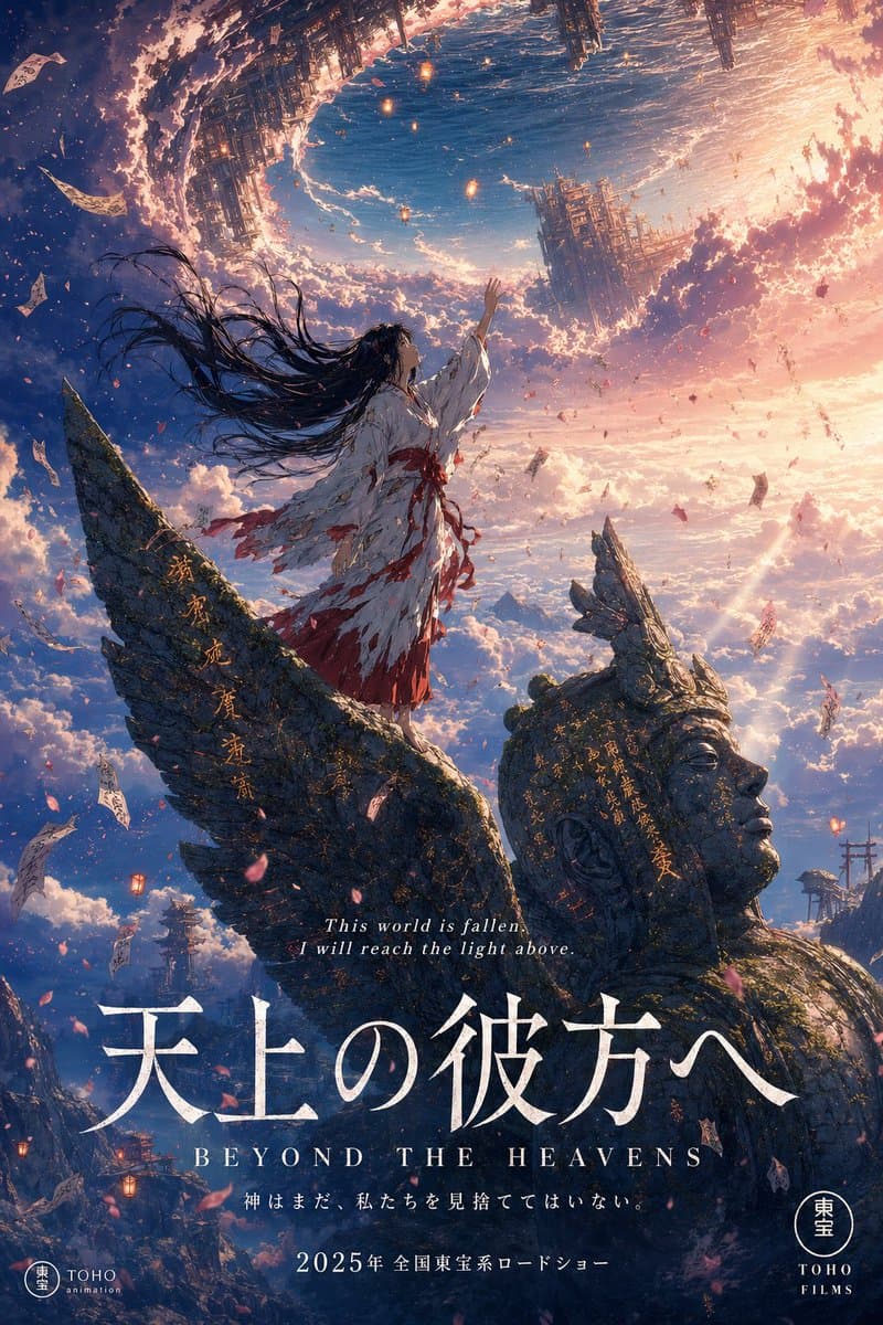 A stunning anime theatrical movie poster in portrait format.