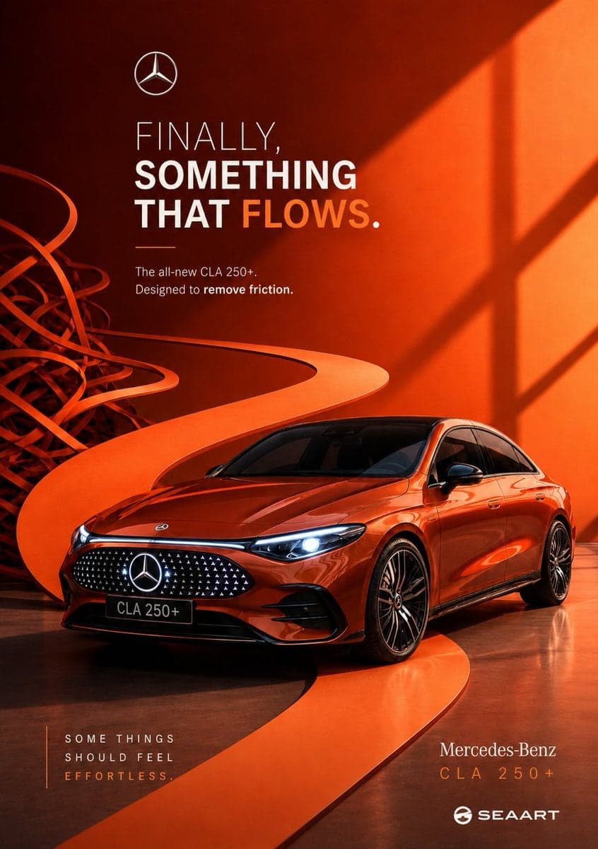 Create an ultra-premium conceptual automotive campaign poste