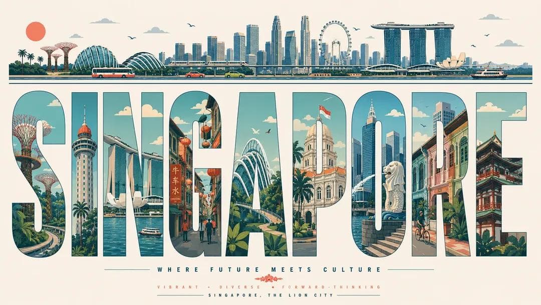 Create an ultra-high-resolution typography-based travel post