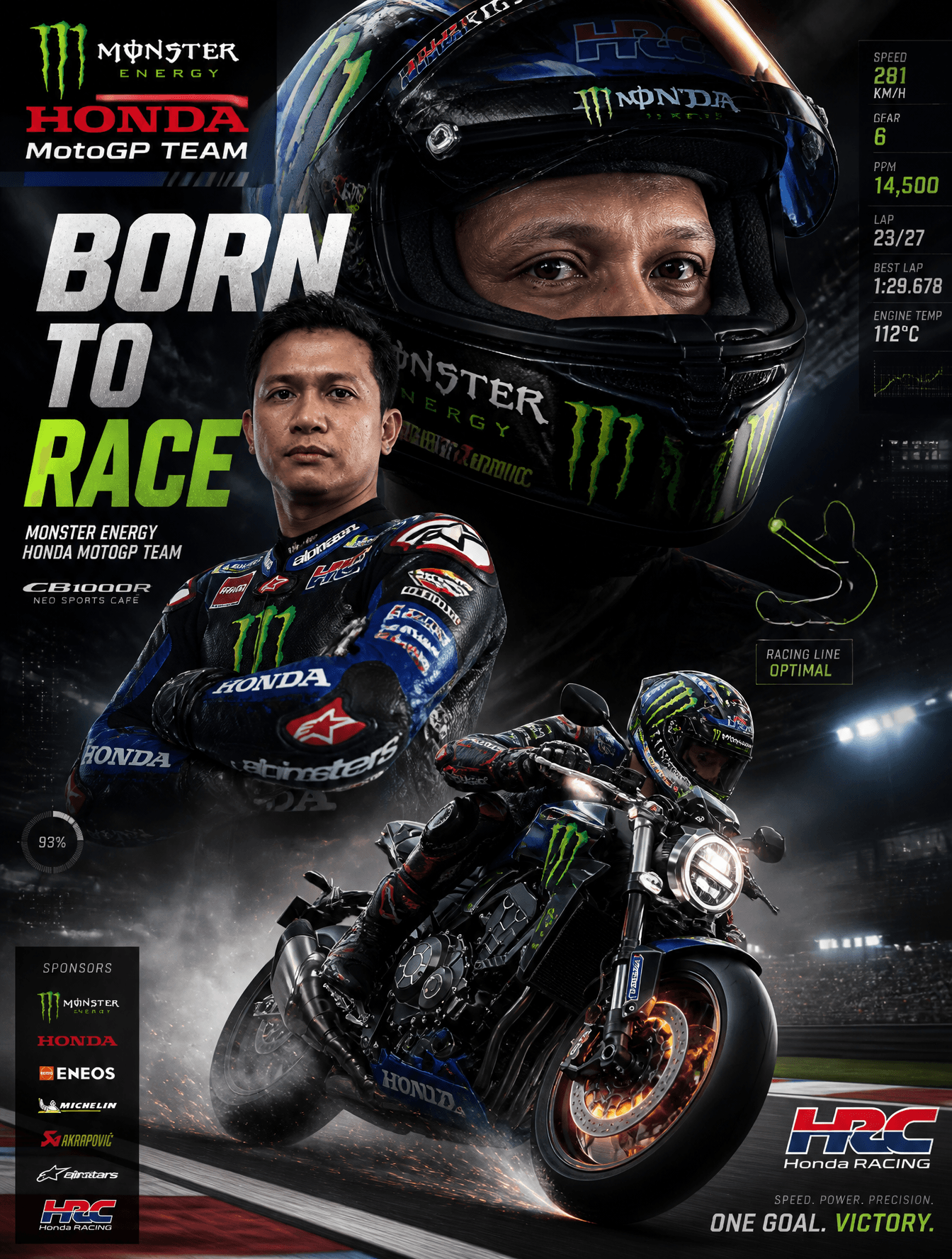 Monster Energy HONDA MotoGP Team VersionCreate an action-pac