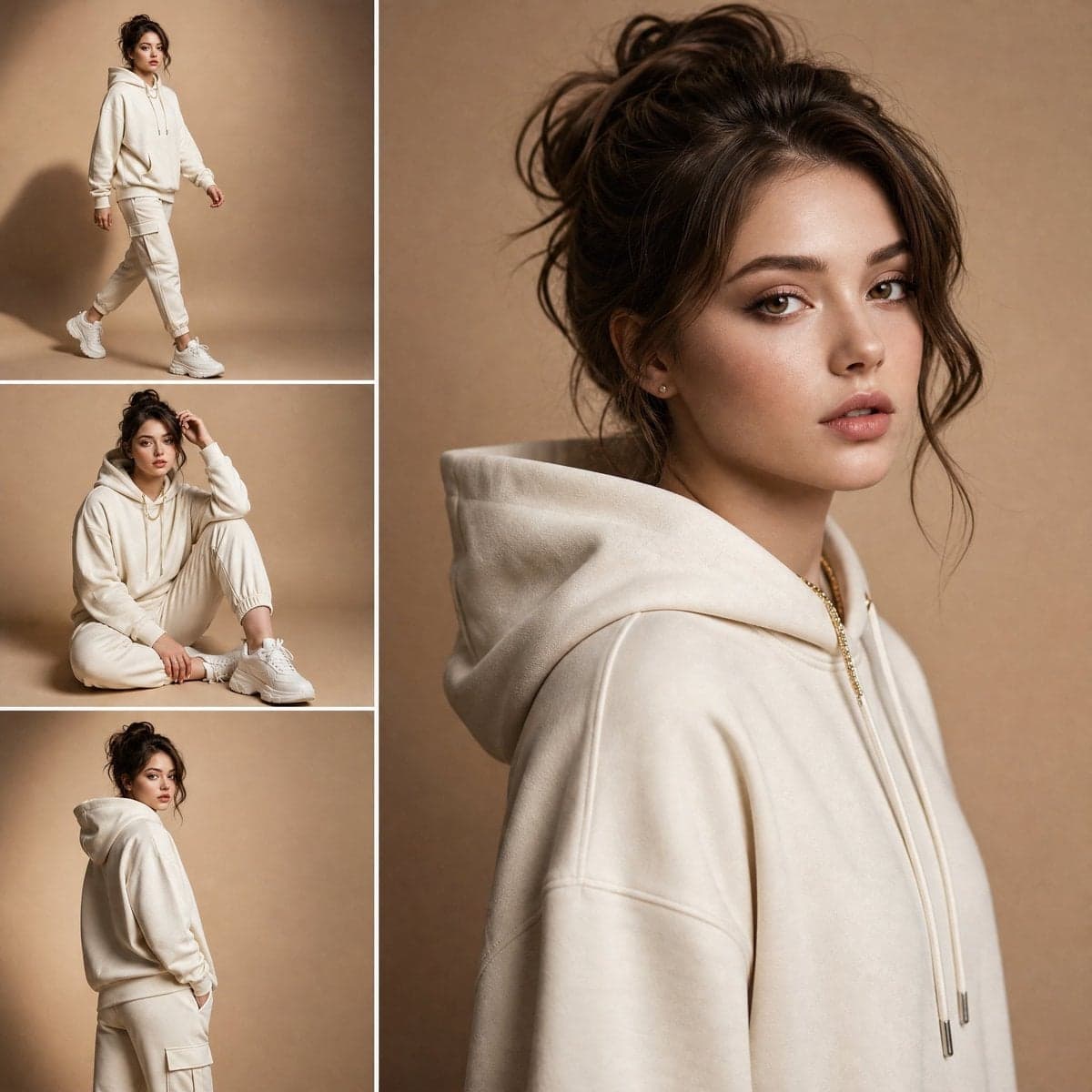 A high-end luxury fashion lookbook editorial presented as a