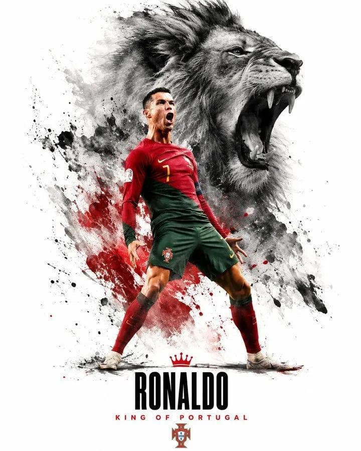 Create an epic sports poster featuring a legendary football 