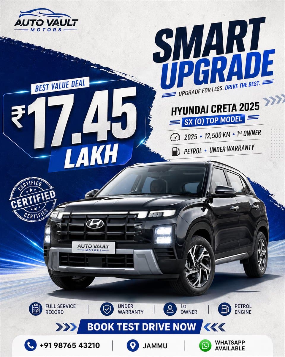 [BRAND NAME = AUTO VAULT MOTORS] [CAR MODEL = HYUNDAI CRETA 
