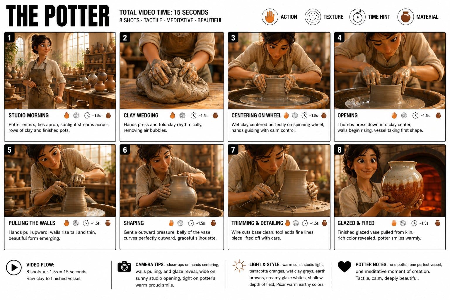 Create a crisp, clean infographic storyboard poster for THE