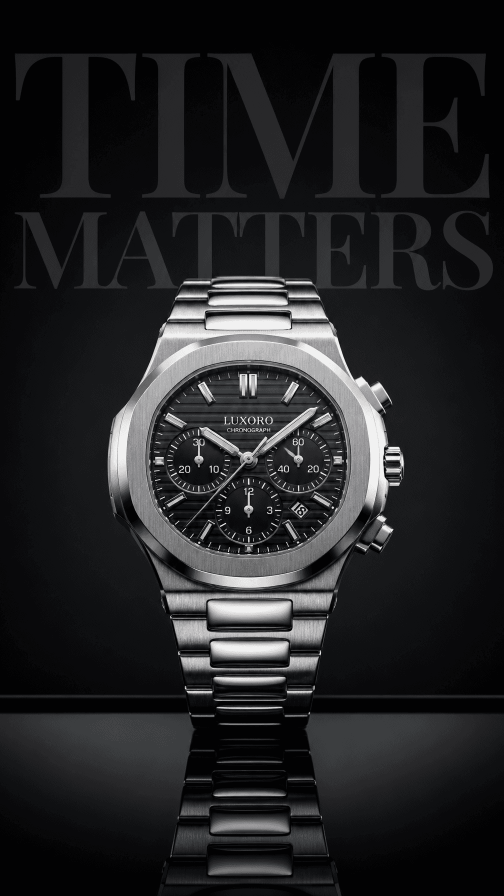 A premium luxury watch advertising visual designed for high-