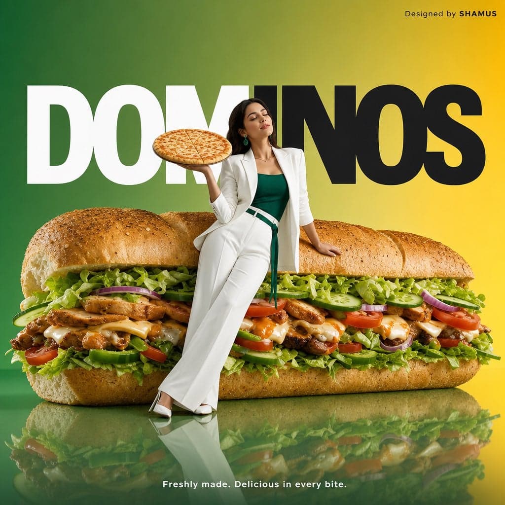 Create a minimalist commercial advertisement featuring an ov