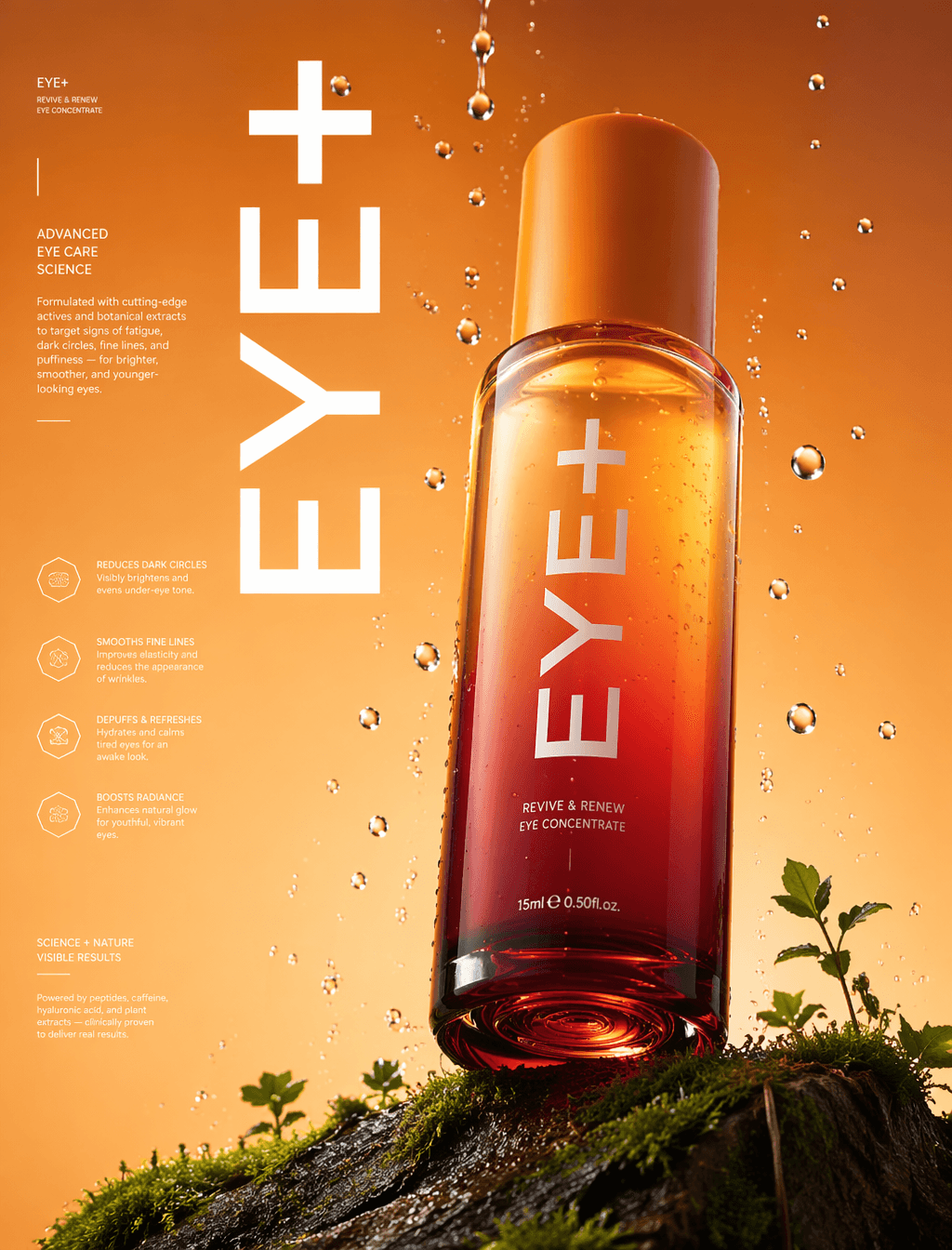 Long Commercial luxury product photography poster , photorea