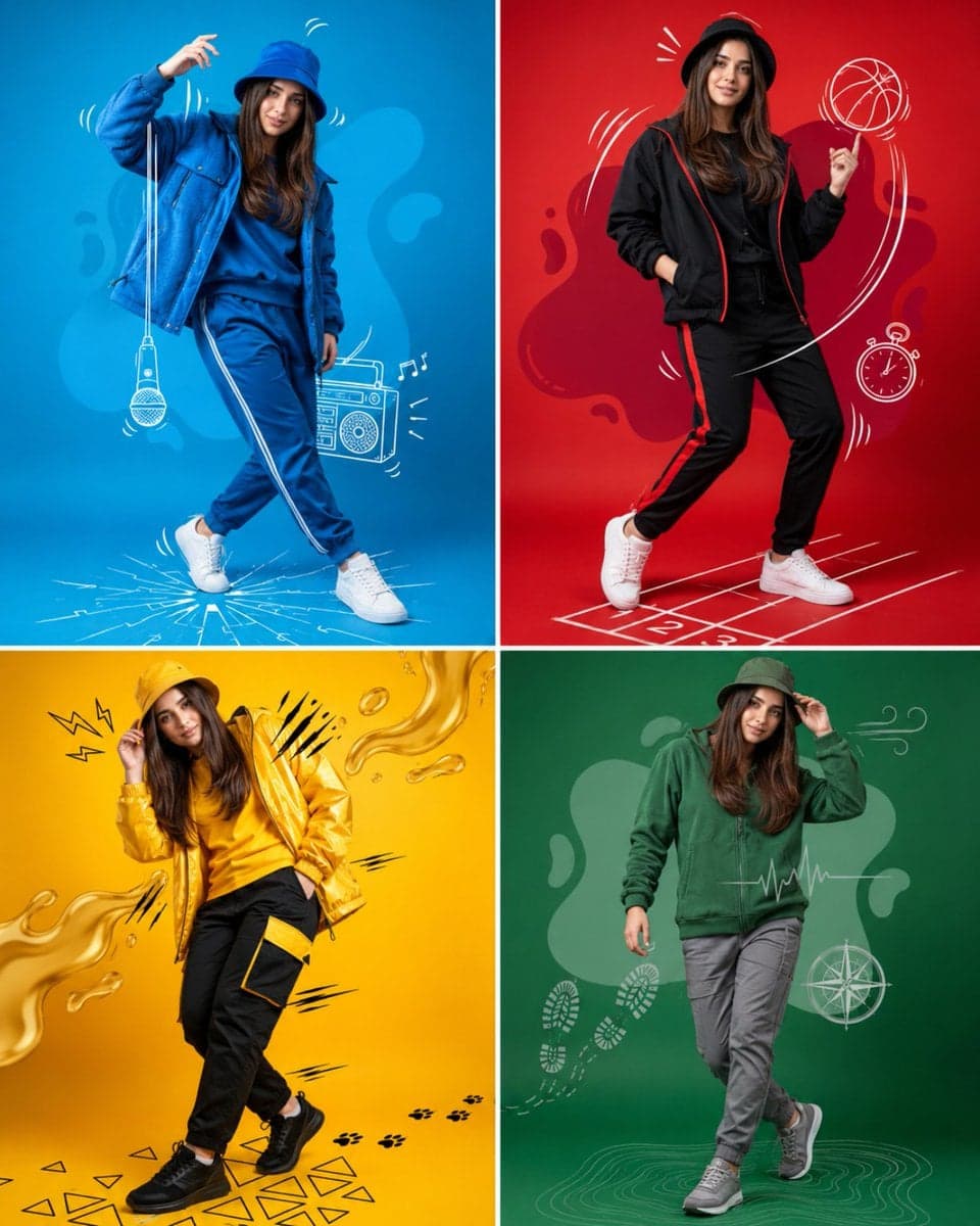 Create a high-end fashion advertising poster inspired by col