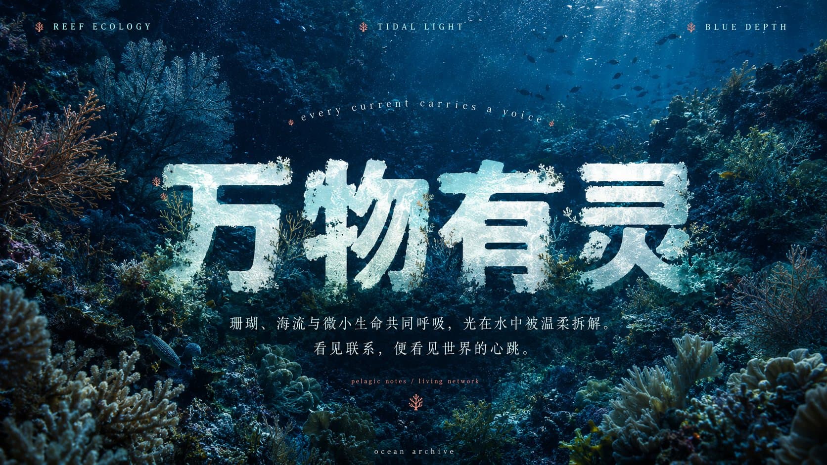 围绕任意主题对象生成一张具有密集自然肌理与文字融合机制的视觉作品：主题自身的材质、环境或文化符号铺满整个画面，形成近距离