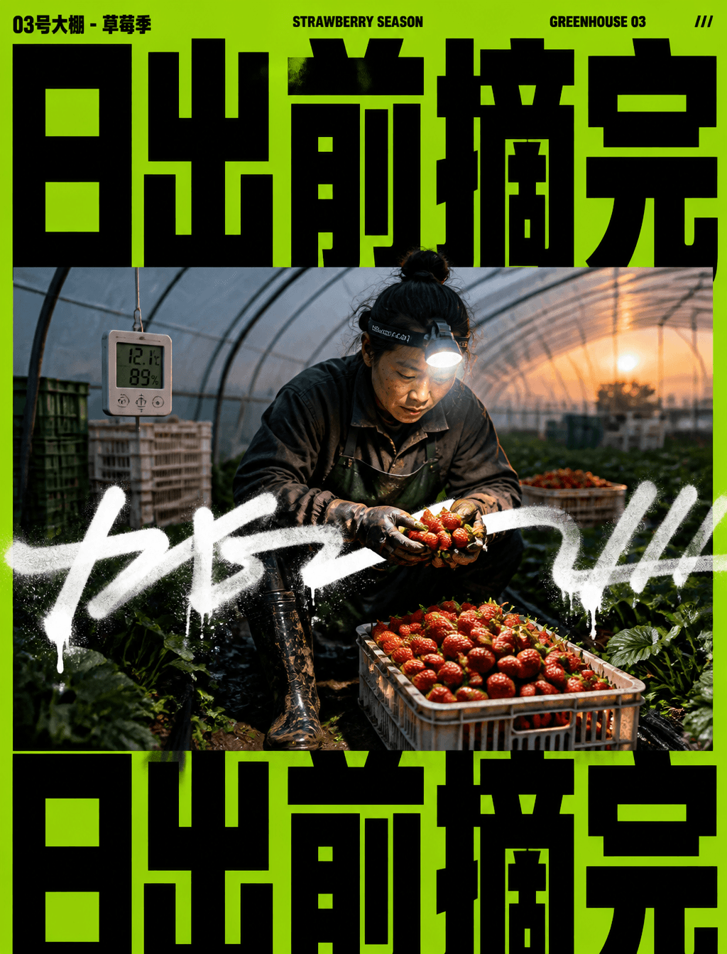 Use the "Neon Type Photo Scribble Poster" visual style as th