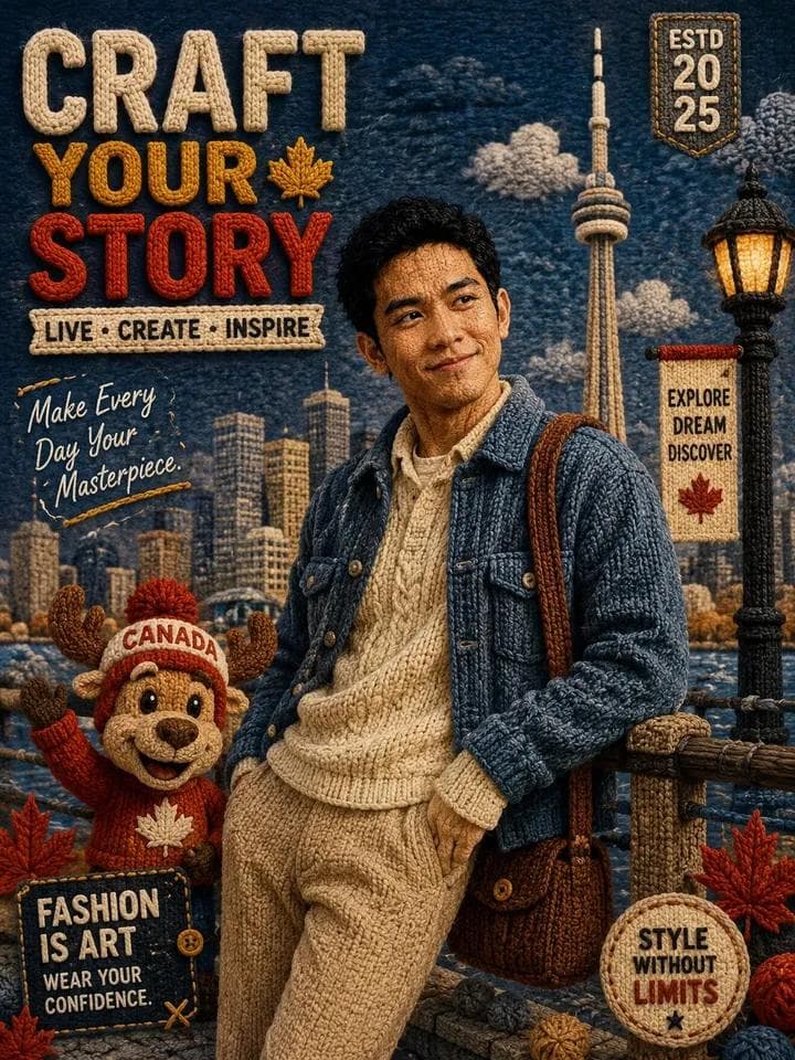 A premium-quality poster in a highly detailed Knitted Wool /