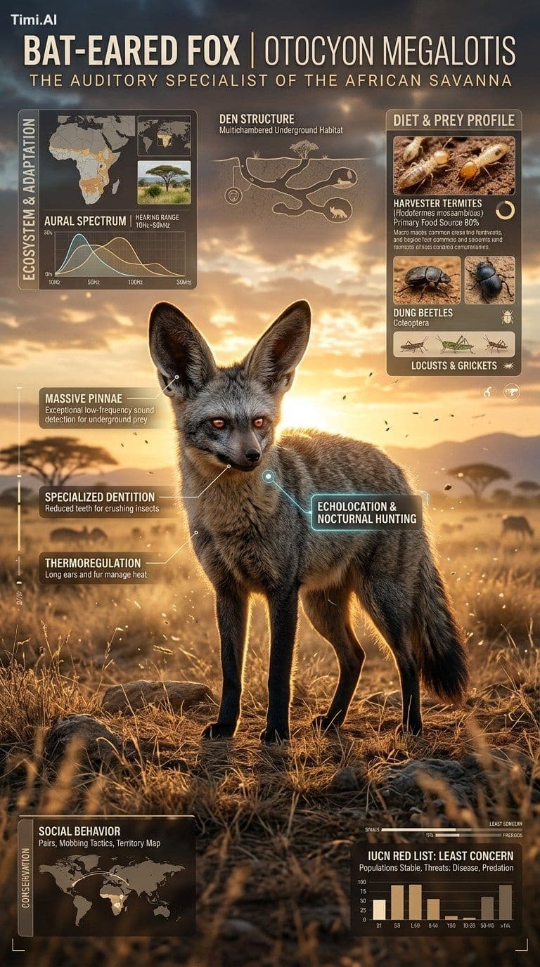 Create a premium cinematic wildlife infographic poster cente