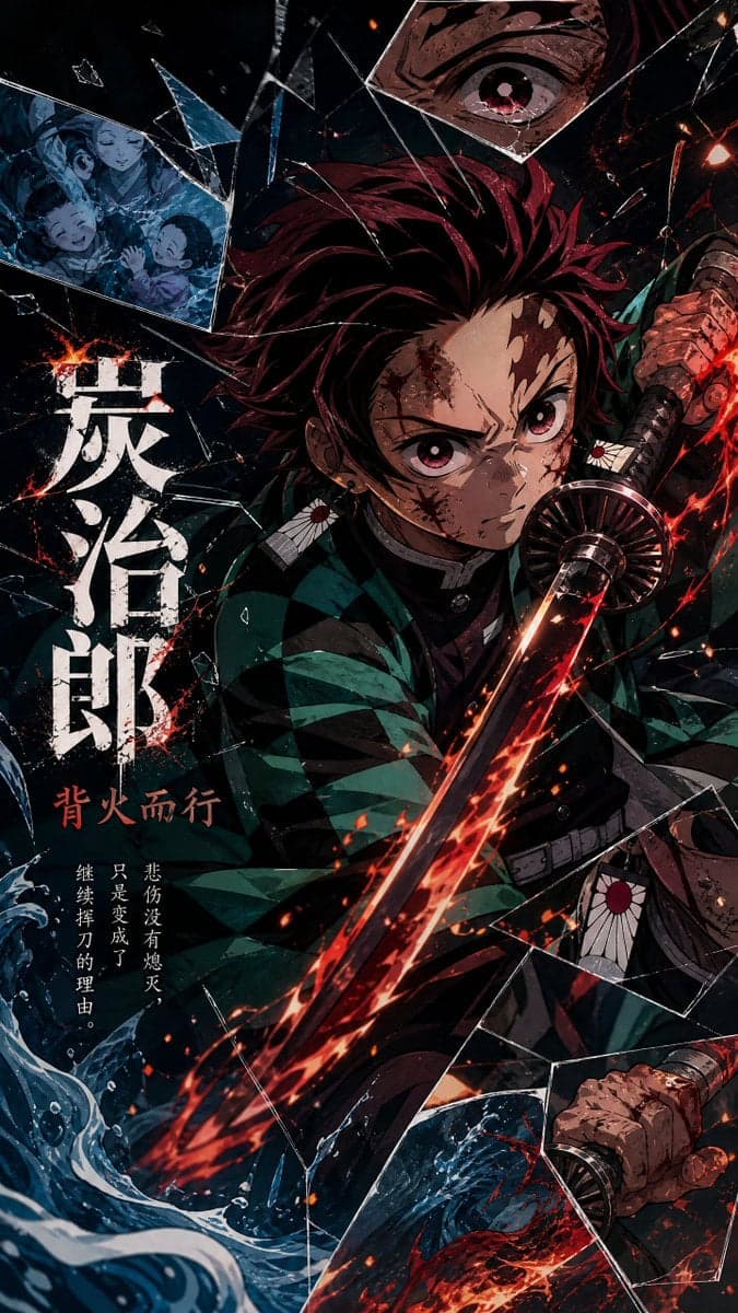 Create a vertical 9:16 high-resolution anime emotional-fragm
