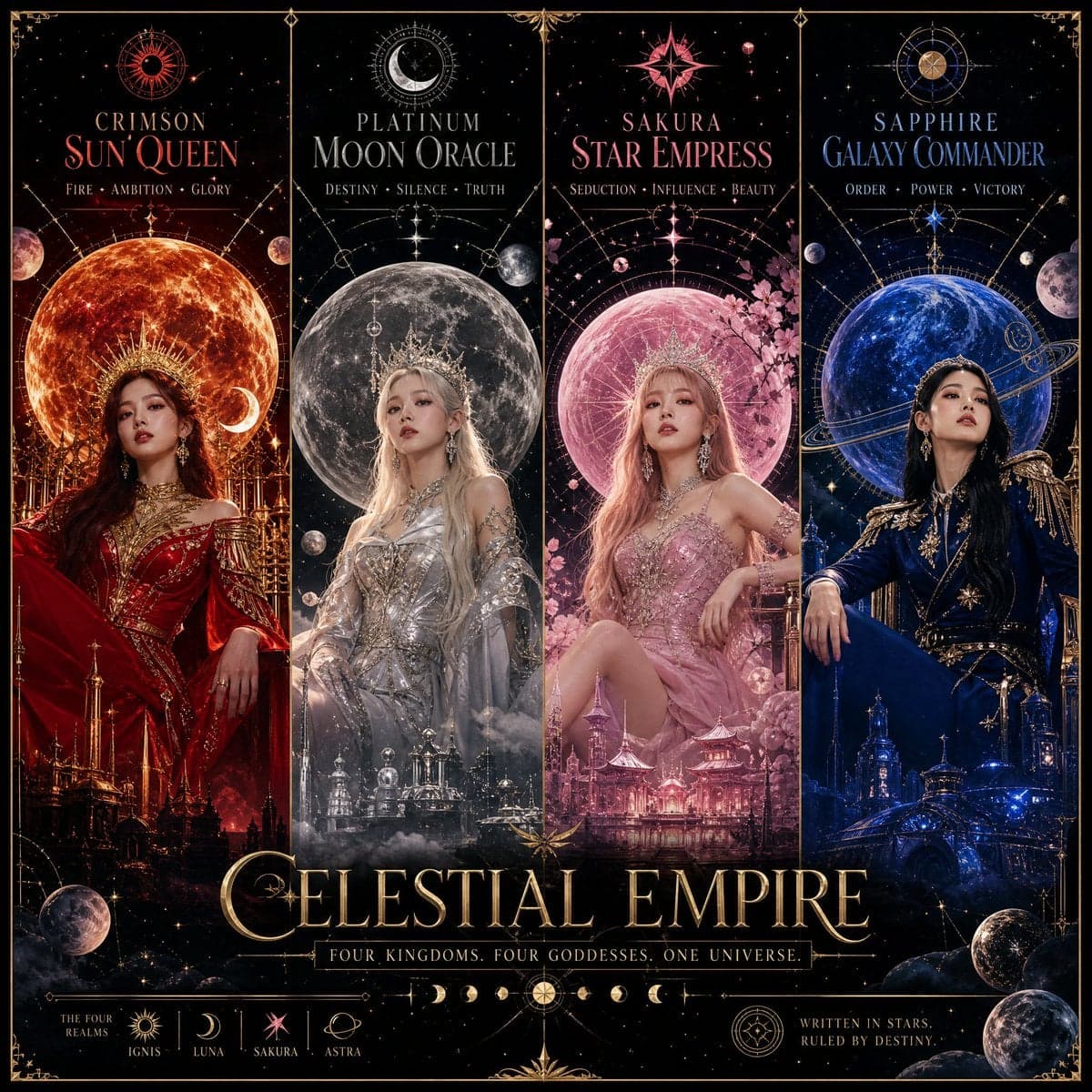 Theme: Four goddesses ruling four cosmic kingdoms
Ultra-prem