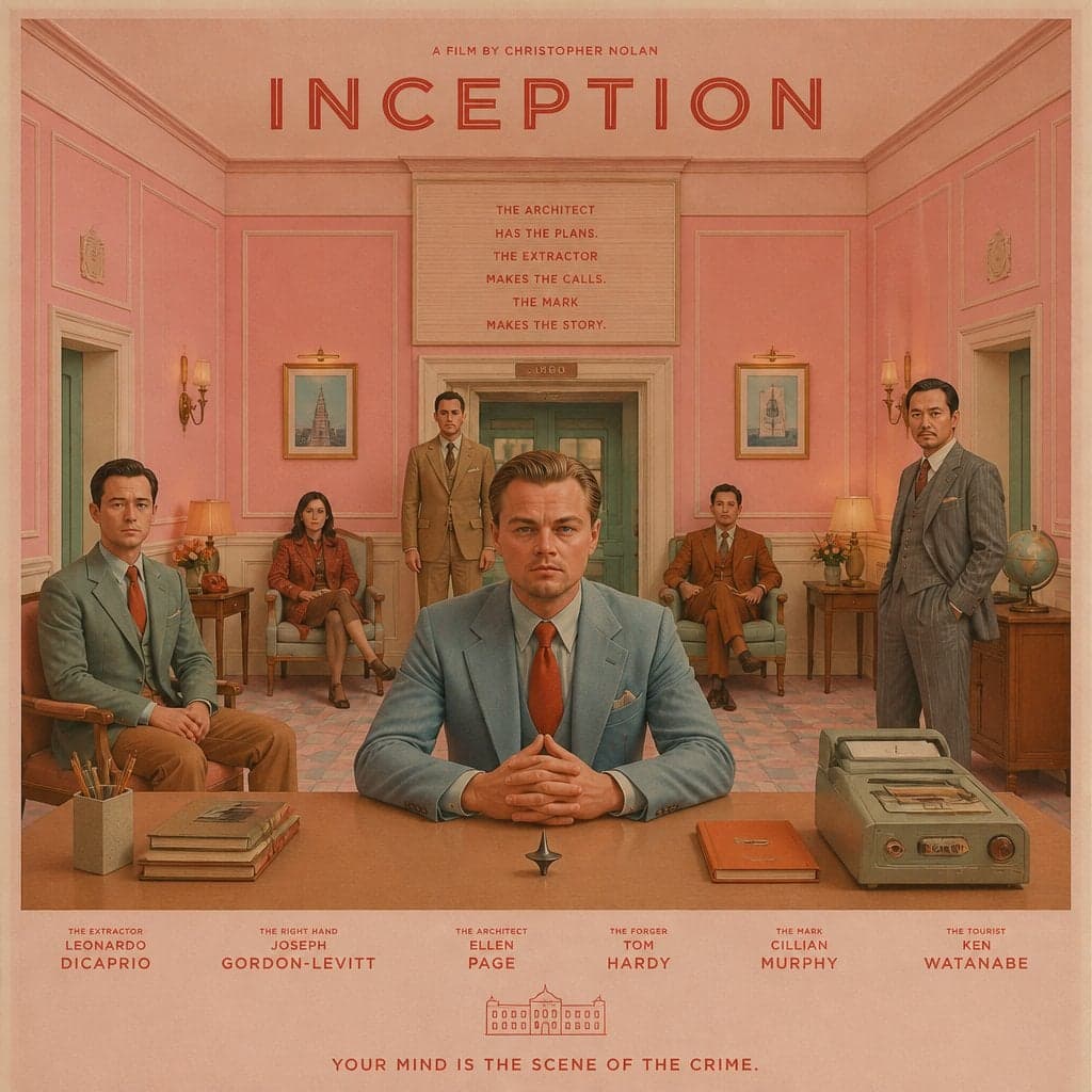 Reimagine [Movie Name] as a Wes Anderson feature film while 