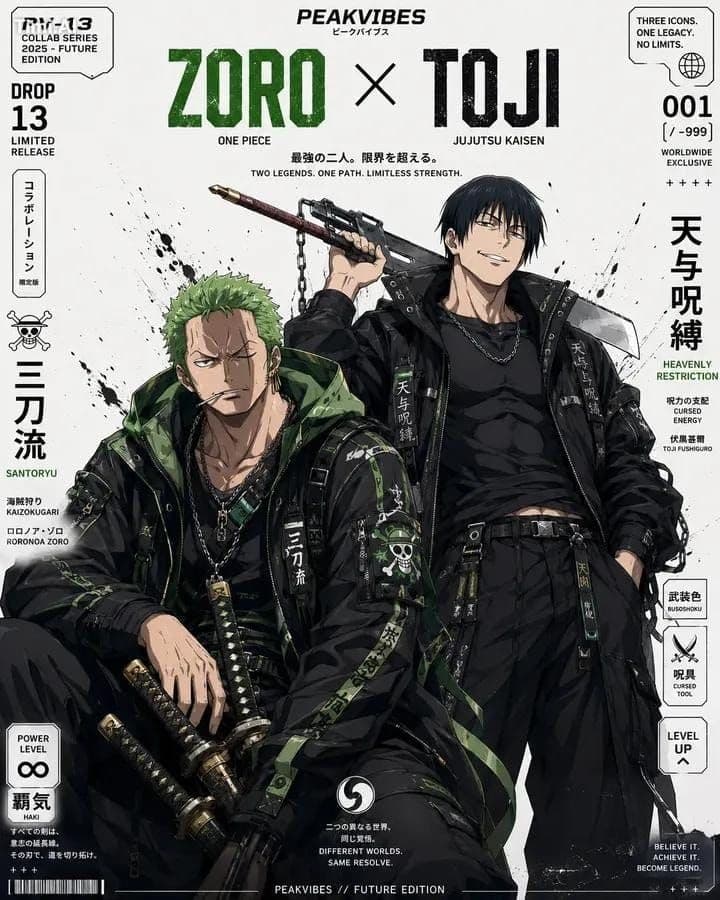 Ultra-detailed anime streetwear crossover poster design, pre