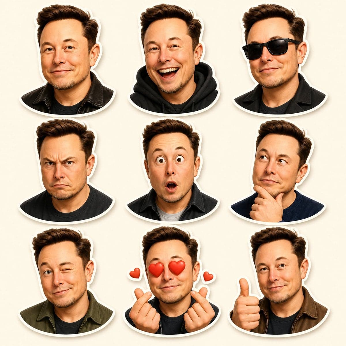 Create a premium Pixar-style 3D character sticker set that i