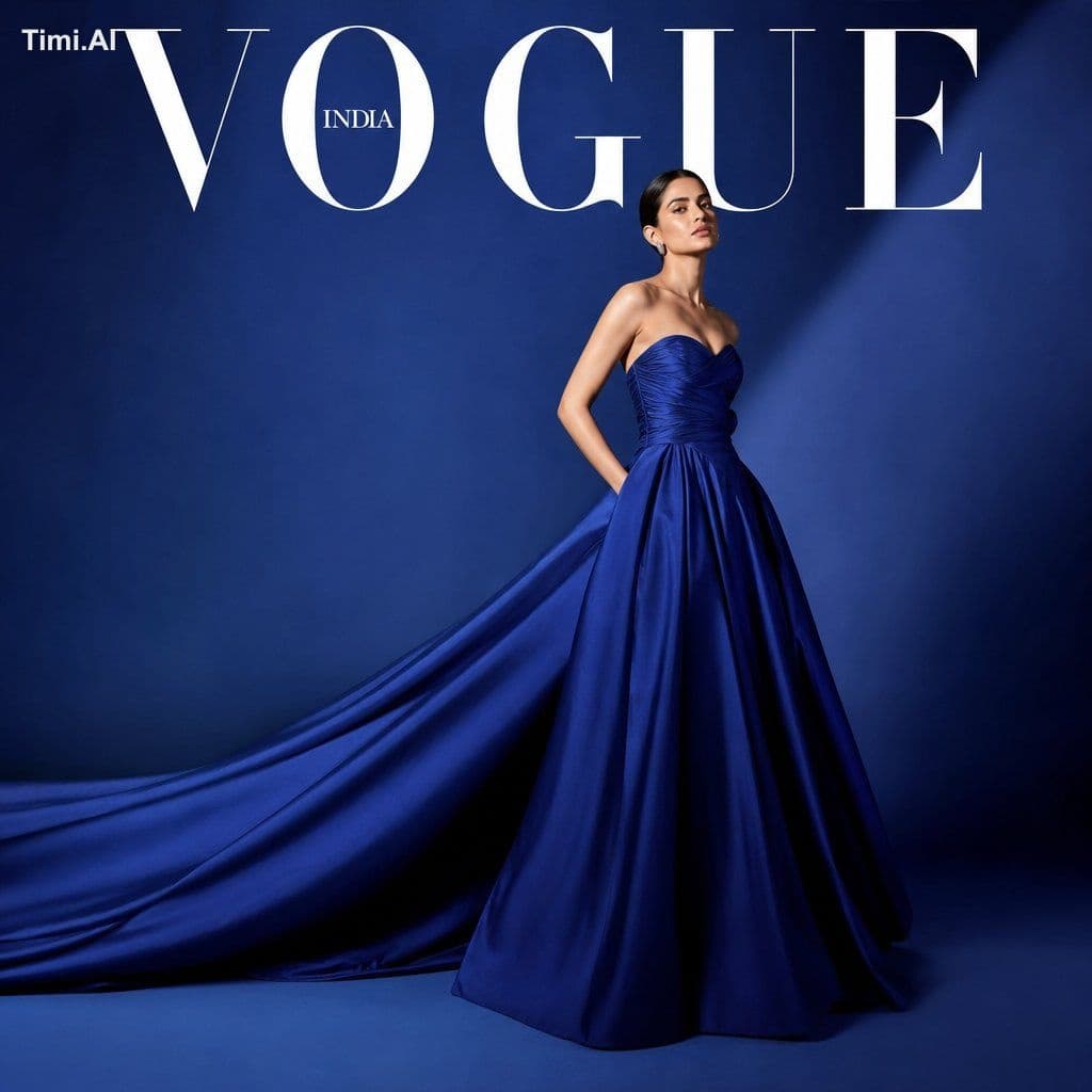 Luxury editorial cover inspired by international fashion hou