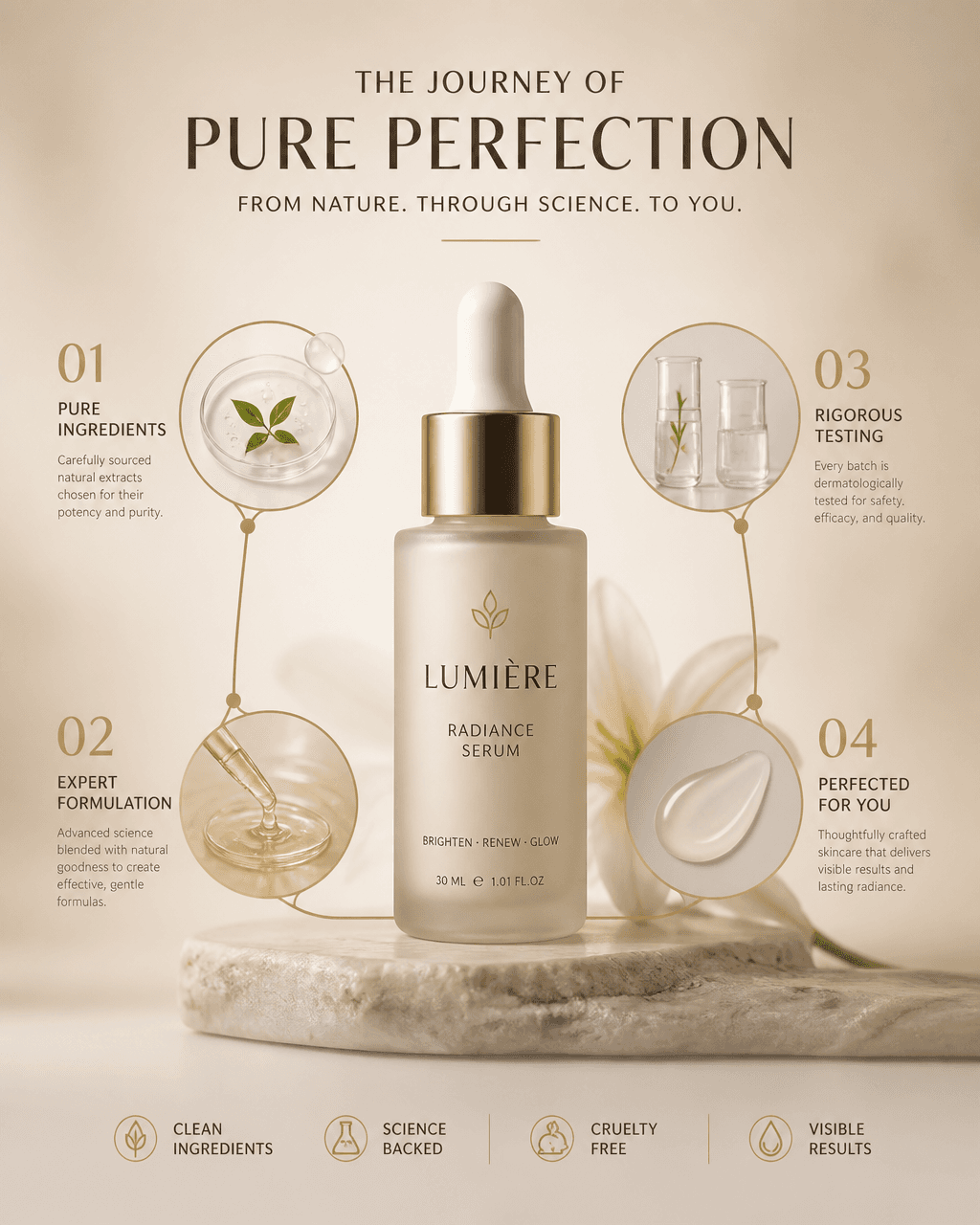 PRODUCT TIMELINE POSTERCreate a premium commercial advertisi