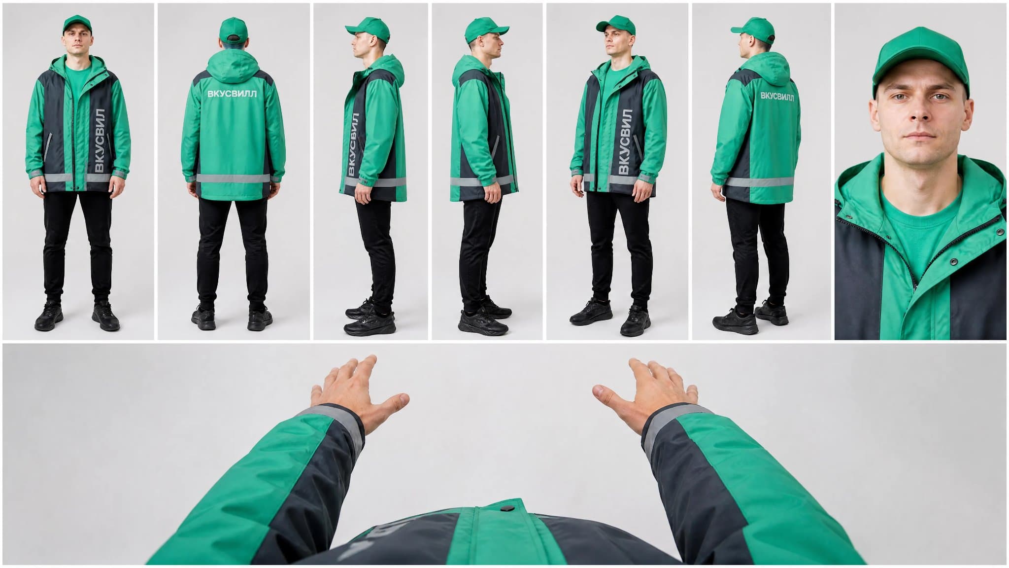Ultra-realistic full-body character turnaround sheet of a de