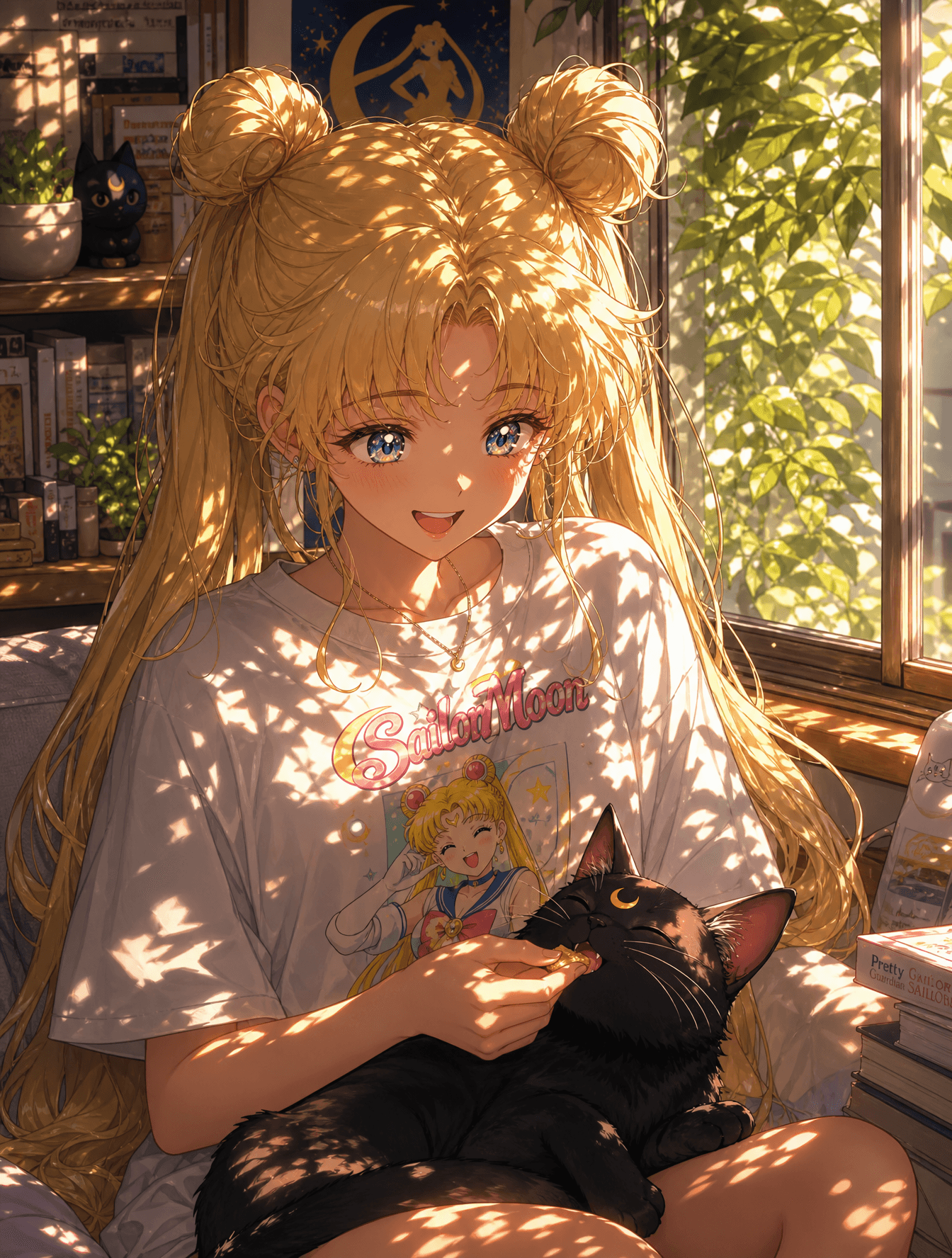 A detailed and heartwarming modern anime illustration portra