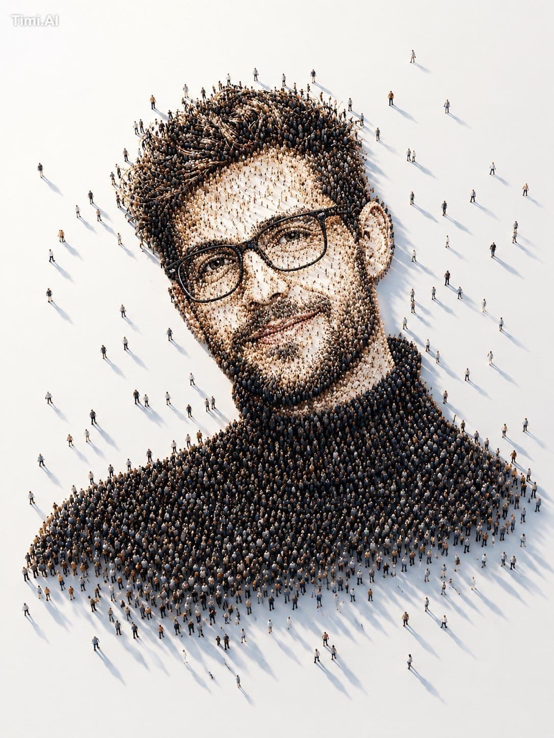 {
  "title": "Conceptual Crowd Portrait",
  "style": "Ultra-