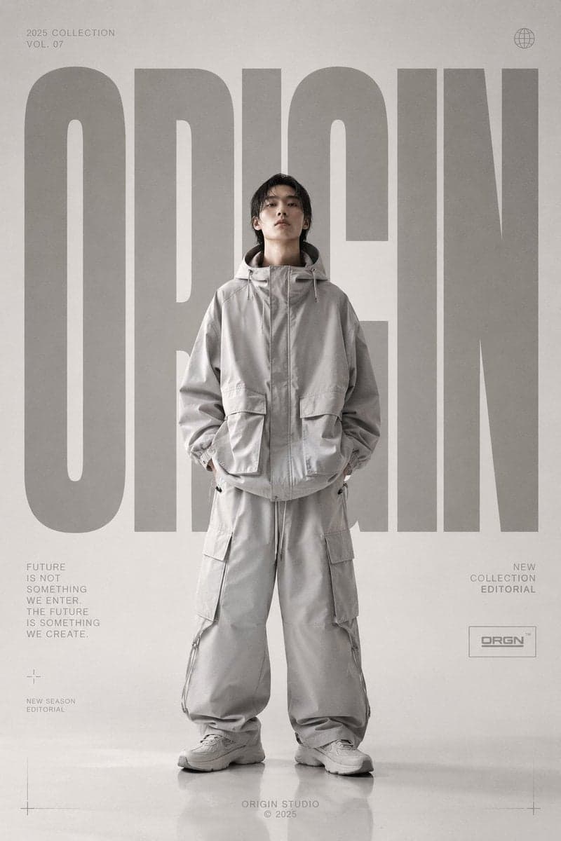 Premium high-fashion editorial poster for [BRAND NAME], full