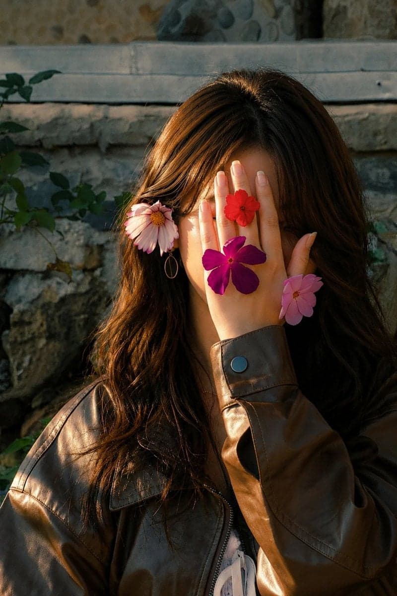 Ultra-realistic portrait photography of a young woman with l