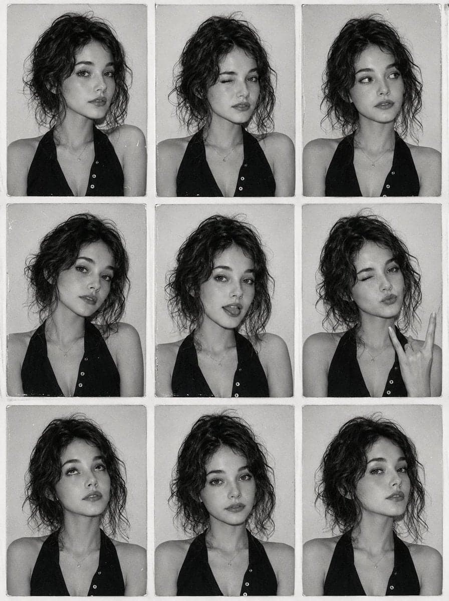 Use the reference photo while keeping the face completely un
