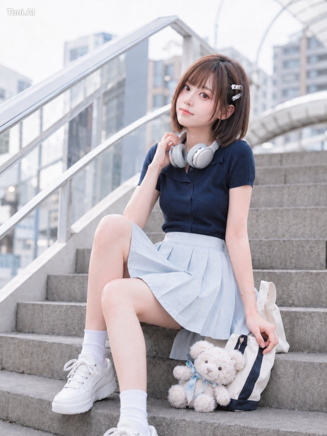 街の音まで、少しやわらかく聞こえる午後。🎧🧸✨

#AIart #AI写真 #日系ポートレート

【GPT Imag