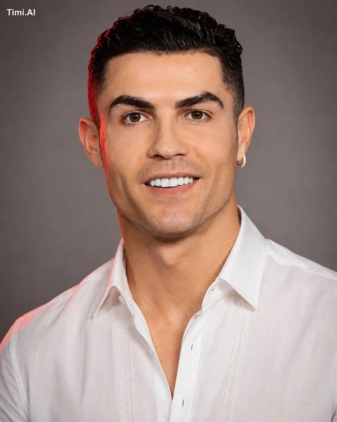 Ultra-realistic premium football media-day portrait of a wor