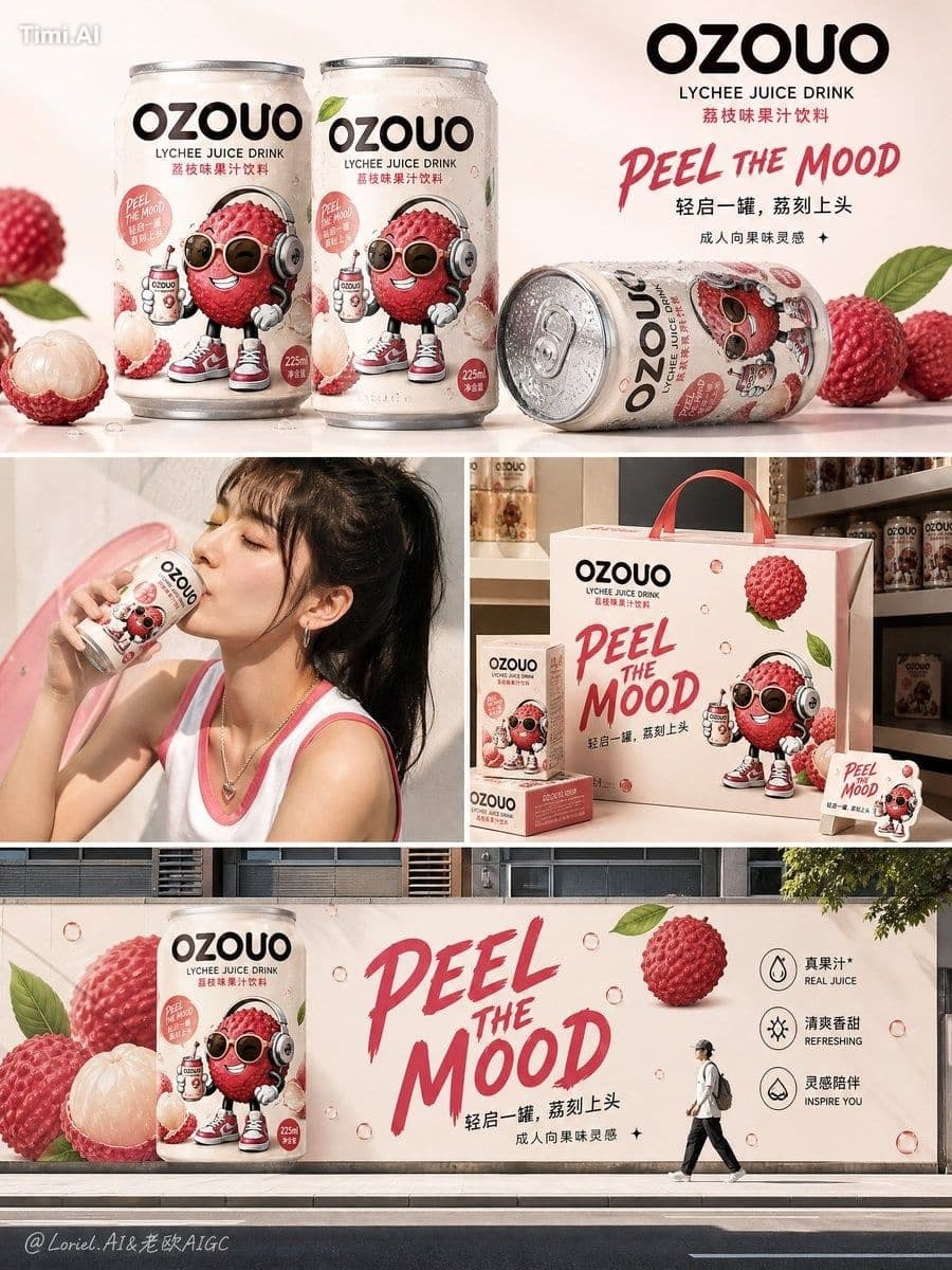 Create the third image of the unified brand visual system fo