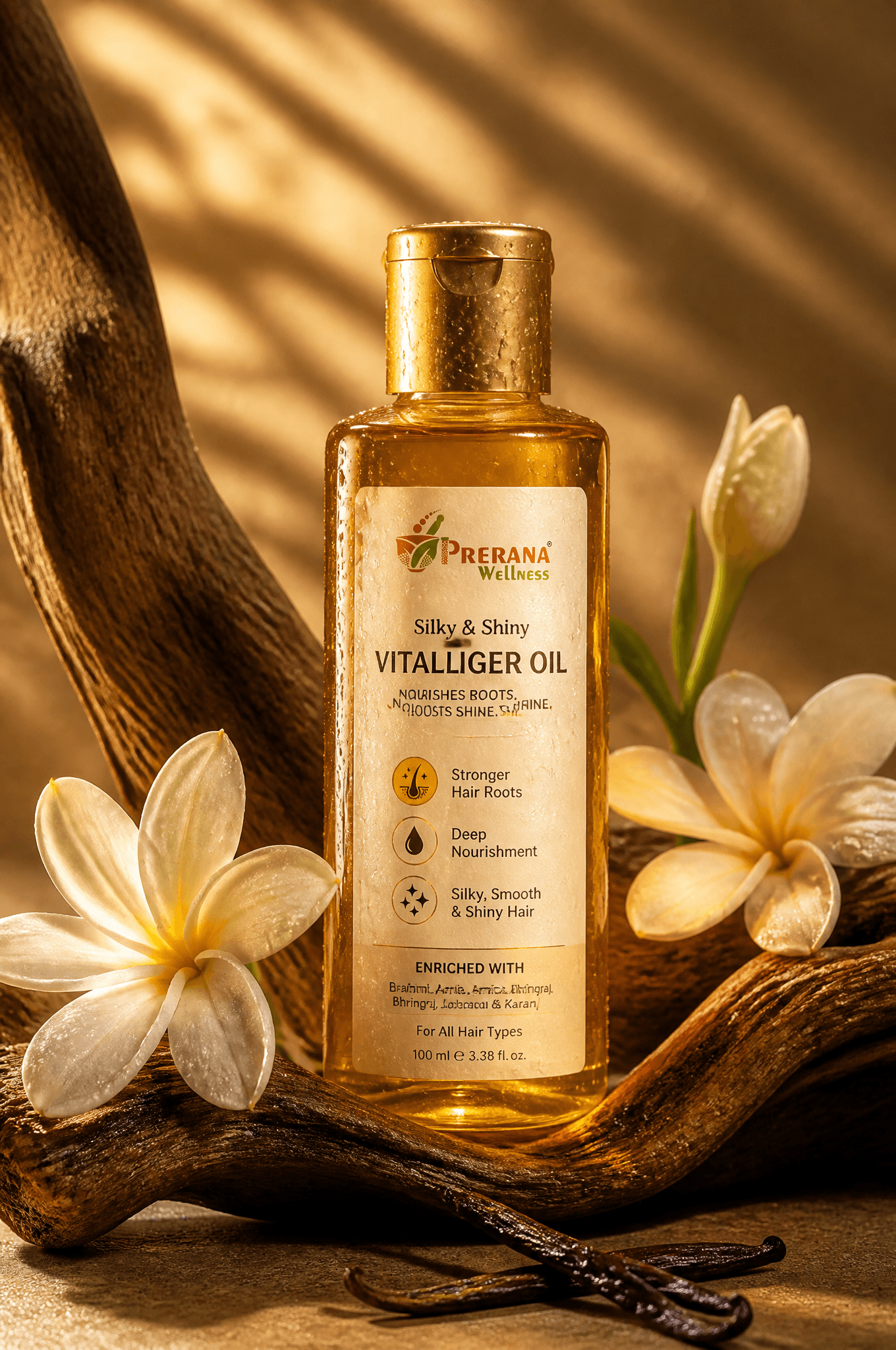 - Ultra-cinematic luxury haircare product photography of a t
