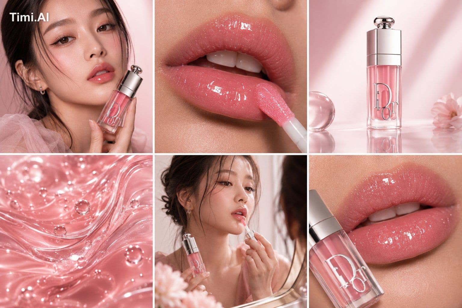 ULTRA-REALISTIC DIOR BEAUTY CAMPAIGN, CINEMATIC 6-IMAGE GRID
