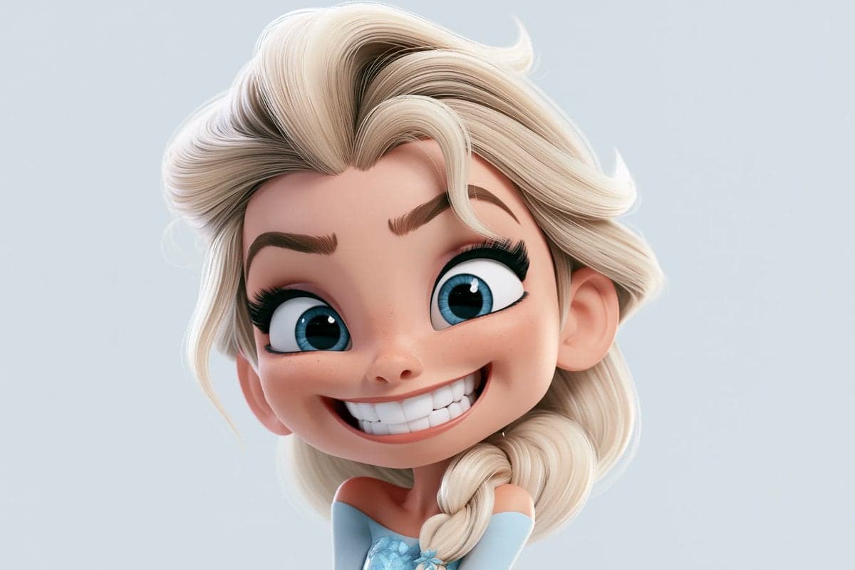 A highly stylized 3D caricature of [Character], with an over