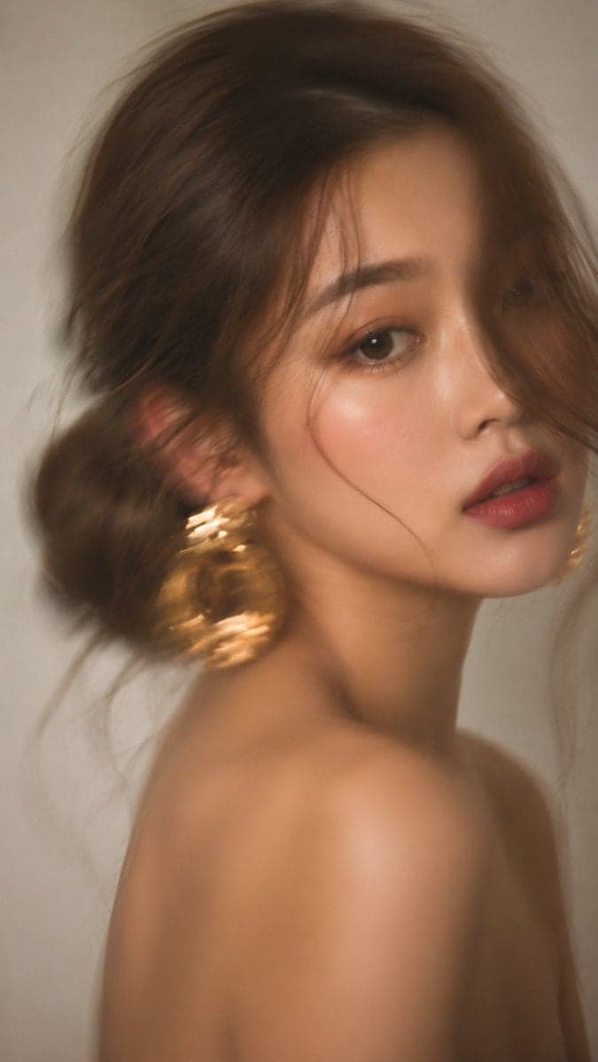 Intentional artistic motion-blur portrait, shot on a smartph