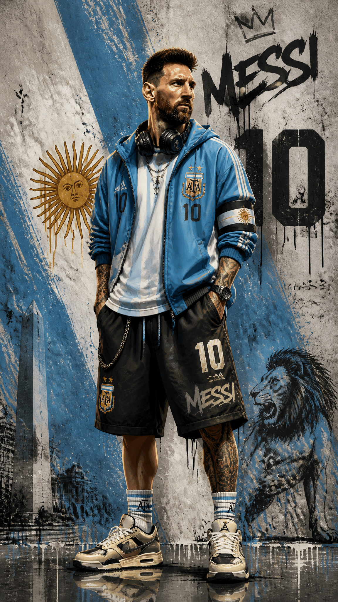 MESSI, el tema del equipo nacional de tendencia de póster de