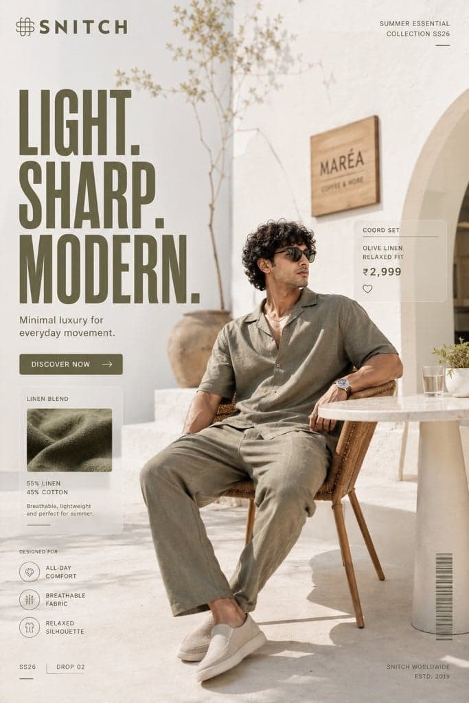 FORMAT:
4:5 vertical luxury athletic fashion campaign
hyper-