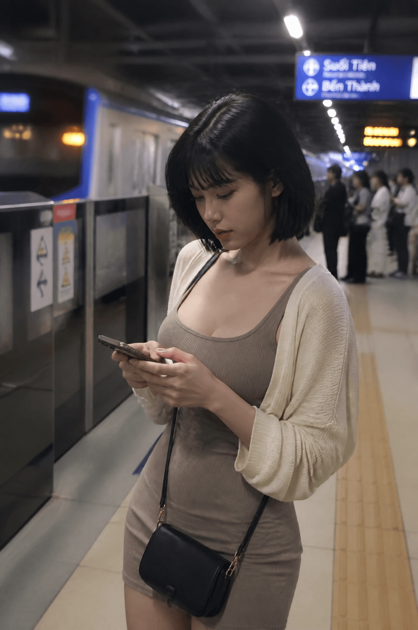 Adult Vietnamese woman, 22 years old, sweet and pretty, with