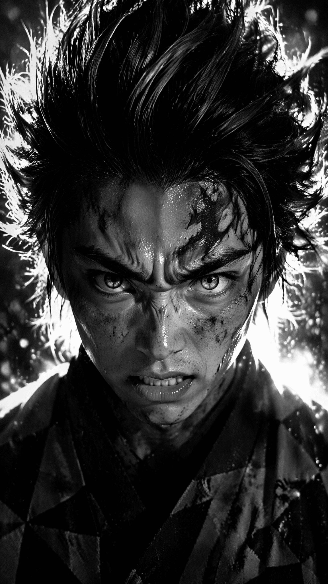 Subject and Action
Extreme close-up portrait of a young male