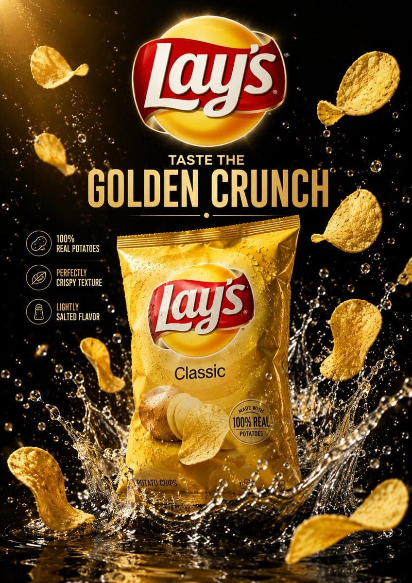Create an ultra-premium luxury advertising poster for a famo