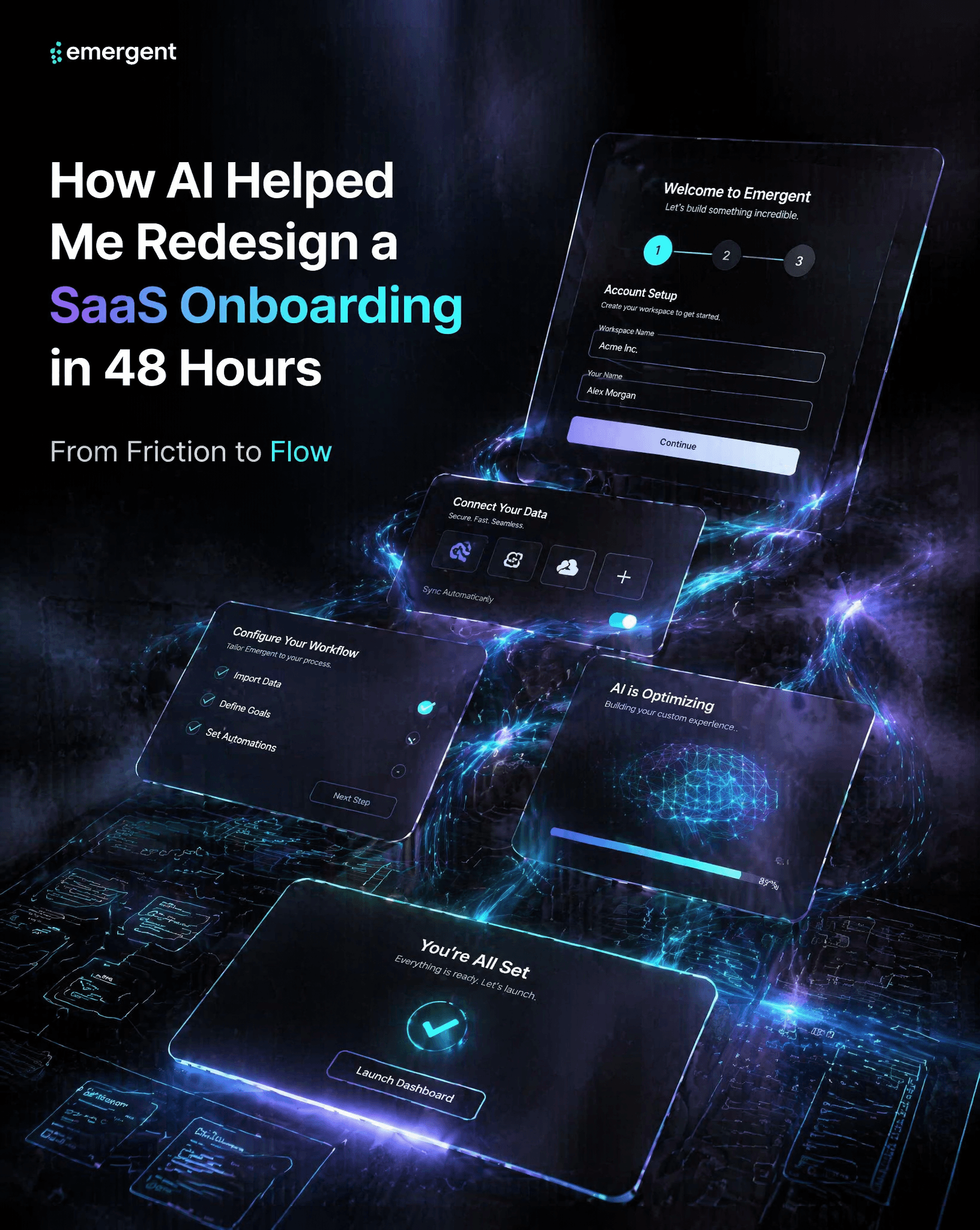 TITLEHow AI Helped Me Redesign a SaaS Onboarding in 48 Hours