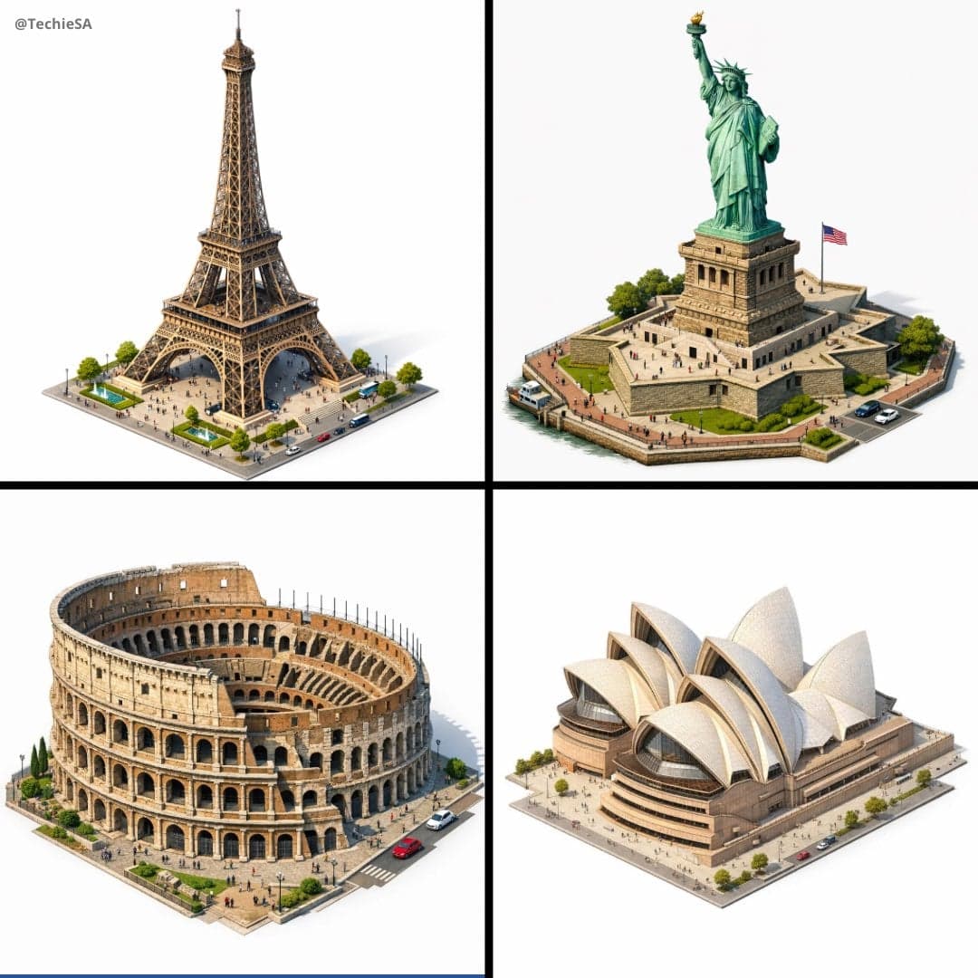 Create a highly detailed isometric 3D rendering of [LANDMARK