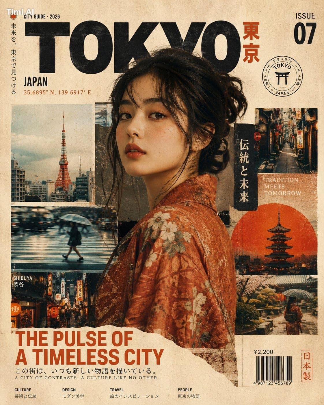 Ultra-premium editorial magazine cover featuring [SUBJECT] a