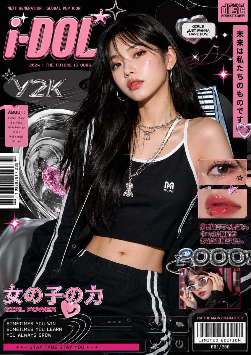 Ultra-stylized luxury fashion editorial poster featuring a c