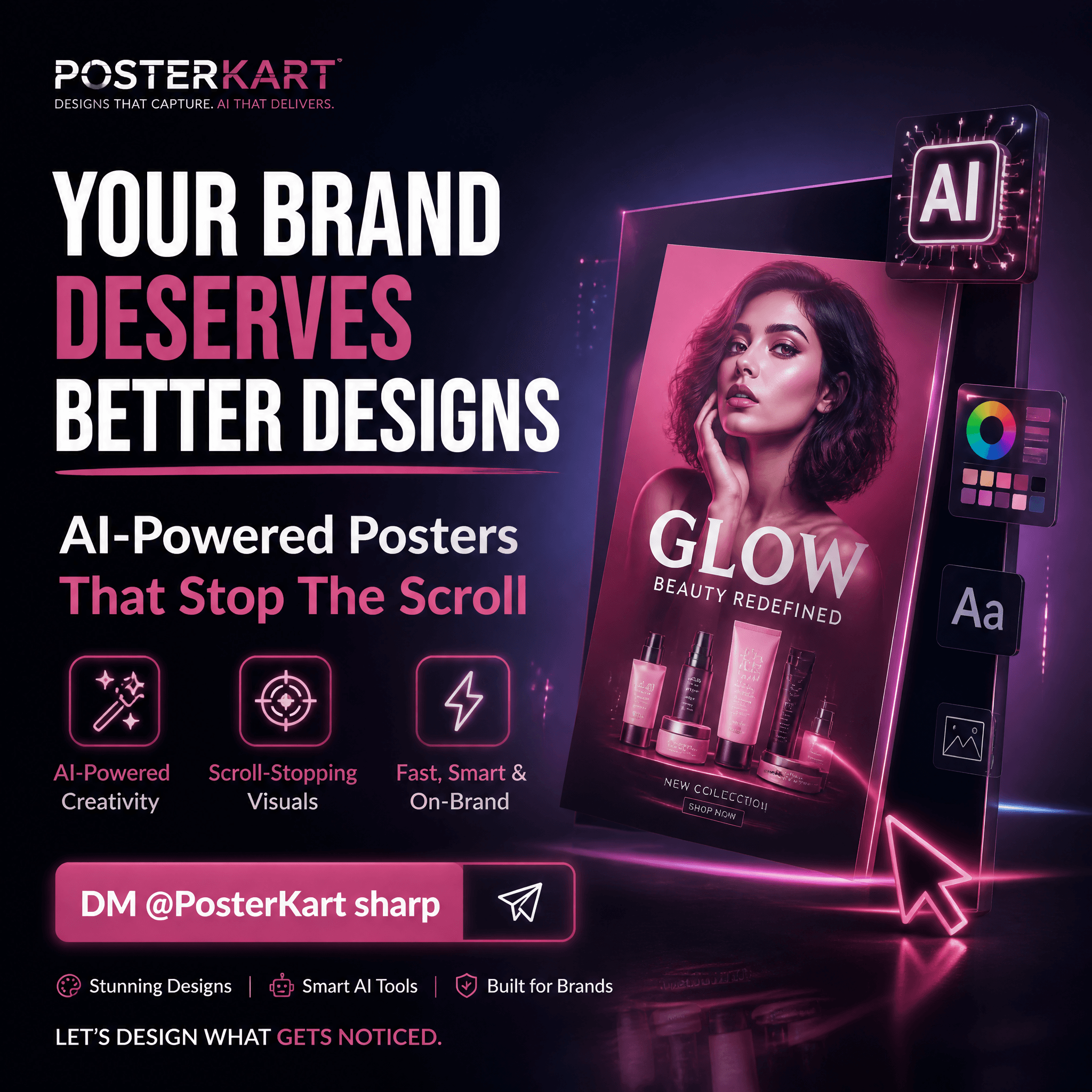 🎨 10. PosterKart Self-Promotion (Best for Portfolio)Headlin