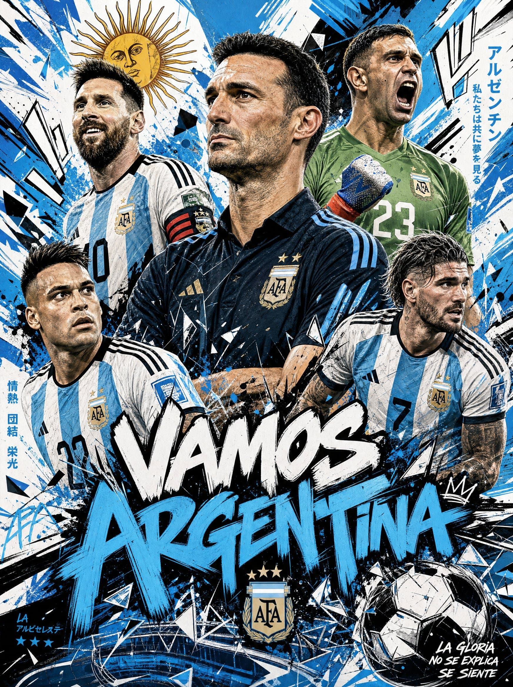A dynamic and stylish poster for the football team [TEAM NAM