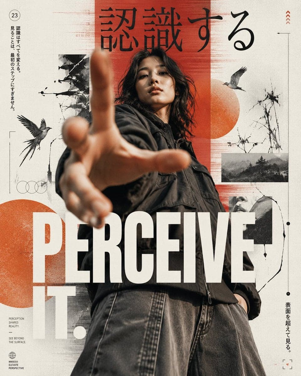 Ultra premium editorial streetwear poster design with a cont